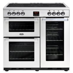 Belling Cookcentre 90E Professional 90cm Electric Range Cooker  in Stainless Steel 444444072